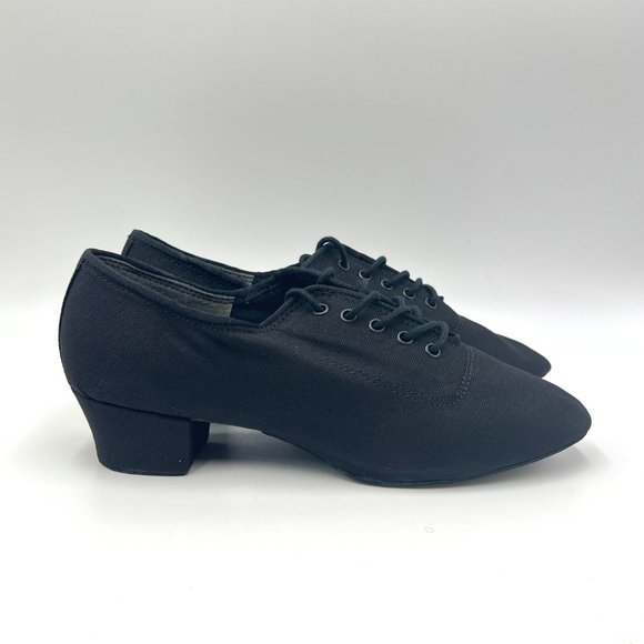 7W 7 WIDE Capezio Womens BR74 Practice Cuban Ballroom Dance Shoes Heels - Picture 1 of 15